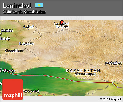 Satellite Panoramic Map of Leninzhol