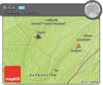 Physical 3D Map of Birlik