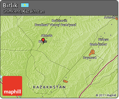 Physical 3D Map of Birlik