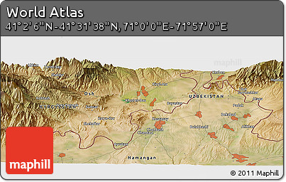 Satellite Panoramic Map of the Area around 41° 16' 52" N, 71° 28' 29" E
