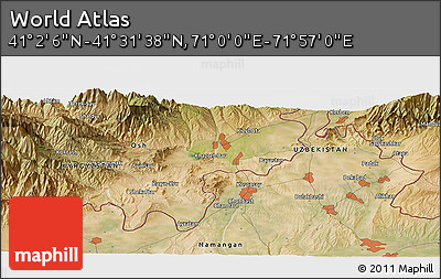 Satellite Panoramic Map of the Area around 41° 16' 52" N, 71° 28' 29" E