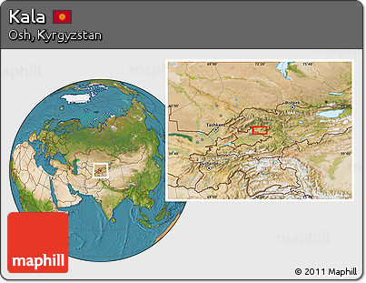 Satellite Location Map of Kala
