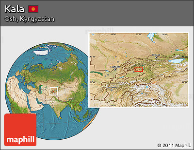 Satellite Location Map of Kala