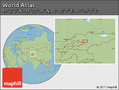 Savanna Style Location Map of the Area around 41° 16' 52" N, 73° 10' 30" E