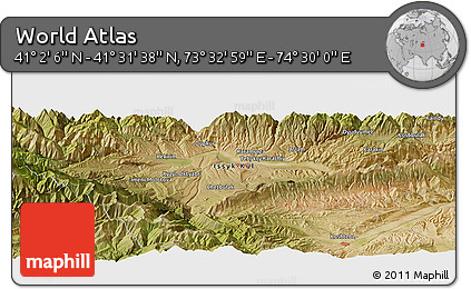 Satellite Panoramic Map of the Area around 41° 16' 52" N, 74° 1' 30" E