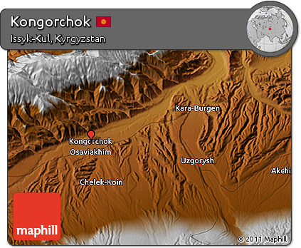 Physical 3D Map of Kongorchok
