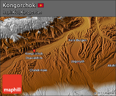 Physical 3D Map of Kongorchok