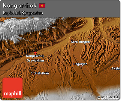 Physical 3D Map of Kongorchok