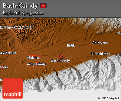 Physical 3D Map of Bash-Kaindy