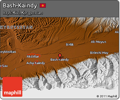 Physical 3D Map of Bash-Kaindy