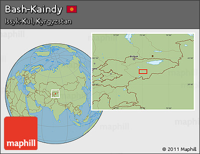 Savanna Style Location Map of Bash-Kaindy