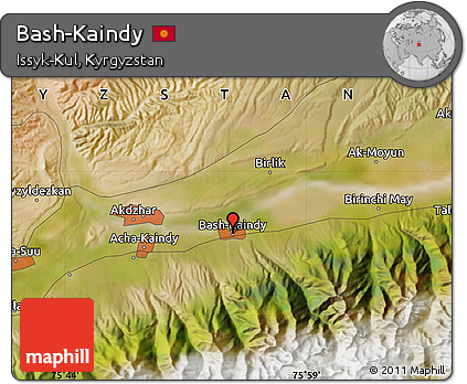 Satellite Map of Bash-Kaindy