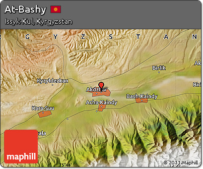 Satellite Map of At-Bashy
