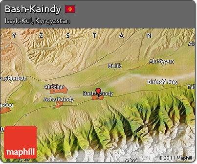 Satellite Map of Bash-Kaindy