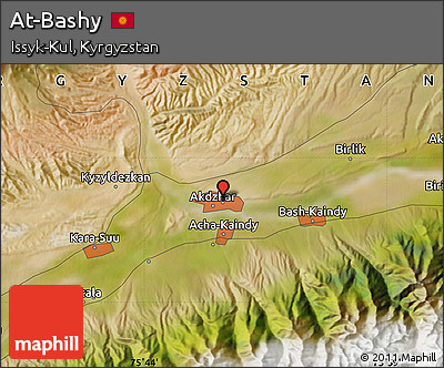Satellite Map of At-Bashy