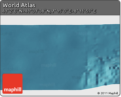 Satellite 3D Map of the Area around 41° 16' 52" N, 7° 43' 29" E