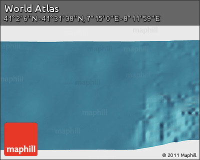 Satellite 3D Map of the Area around 41° 16' 52" N, 7° 43' 29" E