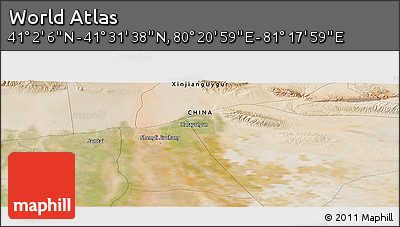 Satellite Panoramic Map of the Area around 41° 16' 52" N, 80° 49' 29" E