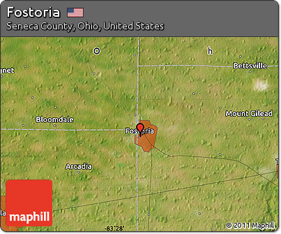Satellite Map of Fostoria