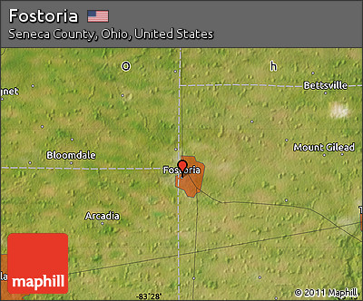 Satellite Map of Fostoria