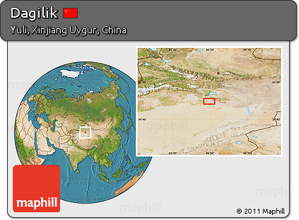 Satellite Location Map of Dagilik