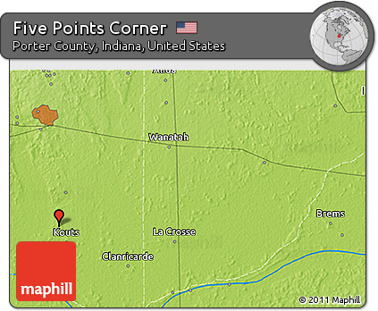 Physical 3D Map of Five Points Corner