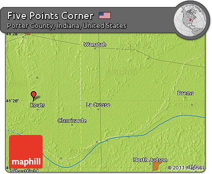 Physical Map of Five Points Corner