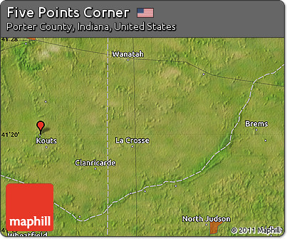 Satellite Map of Five Points Corner