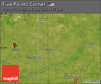 Satellite Map of Five Points Corner