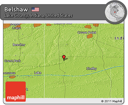 Physical Panoramic Map of Belshaw