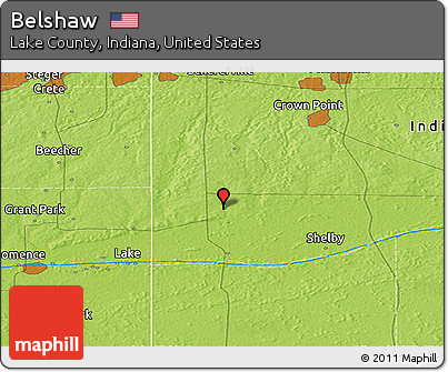 Physical Panoramic Map of Belshaw