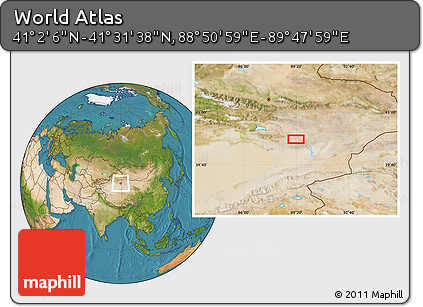 Satellite Location Map of the Area around 41° 16' 52" N, 89° 19' 29" E