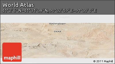 Satellite Panoramic Map of the Area around 41° 16' 52" N, 91° 1' 30" E