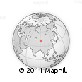 Outline Map of the Area around 41° 16' 52" N, 91° 52' 30" E, rectangular outline