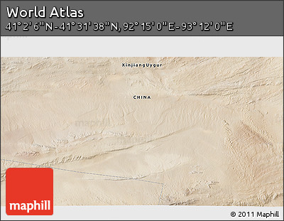 Satellite 3D Map of the Area around 41° 16' 52" N, 92° 43' 29" E