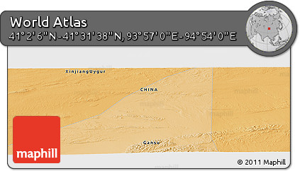 Political Panoramic Map of the Area around 41° 16' 52" N, 94° 25' 30" E