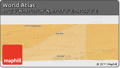 Political Panoramic Map of the Area around 41° 16' 52" N, 94° 25' 30" E