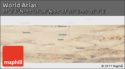 Satellite Panoramic Map of the Area around 41° 16' 52" N, 95° 16' 30" E