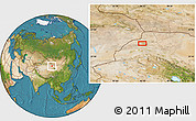 Satellite Location Map of the area around 41° 16' 52" N, 96° 7' 30" E