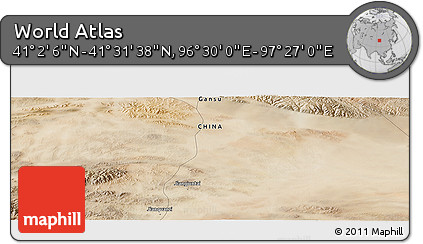 Satellite Panoramic Map of the Area around 41° 16' 52" N, 96° 58' 29" E