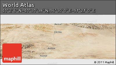 Satellite Panoramic Map of the Area around 41° 16' 52" N, 96° 58' 29" E