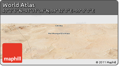 Satellite Panoramic Map of the Area around 41° 16' 52" N, 98° 40' 30" E