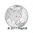 Outline Map of the Area around 41° 43' 14" N, 104° 37' 30" E, rectangular outline