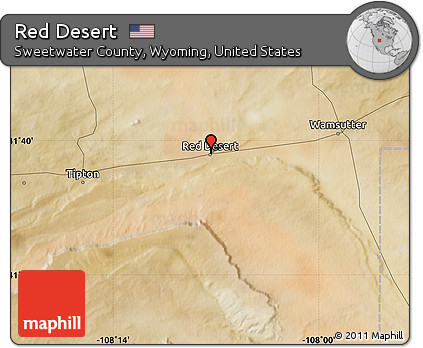 Satellite Map of Red Desert