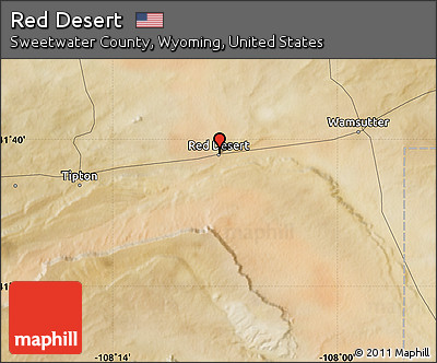Satellite Map of Red Desert