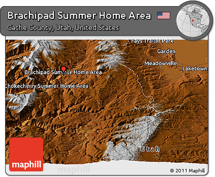 Physical Panoramic Map of Brachipad Summer Home Area