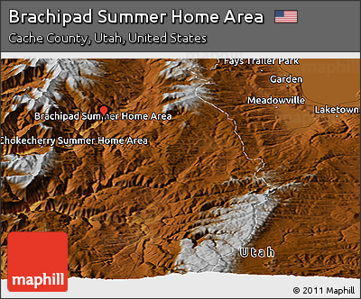 Physical Panoramic Map of Brachipad Summer Home Area
