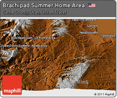 Physical Panoramic Map of Brachipad Summer Home Area