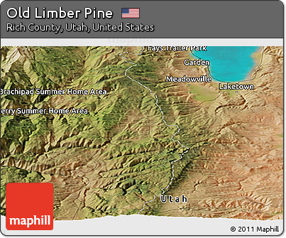 Satellite Panoramic Map of Old Limber Pine