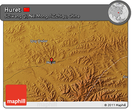 Physical 3D Map of Huret